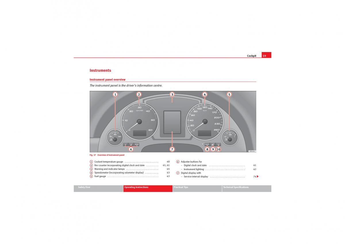 manual  Seat Exeo owners manual / page 61