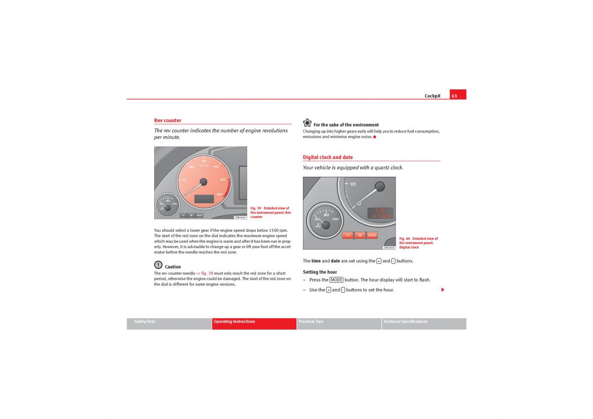 manual  Seat Exeo owners manual / page 63