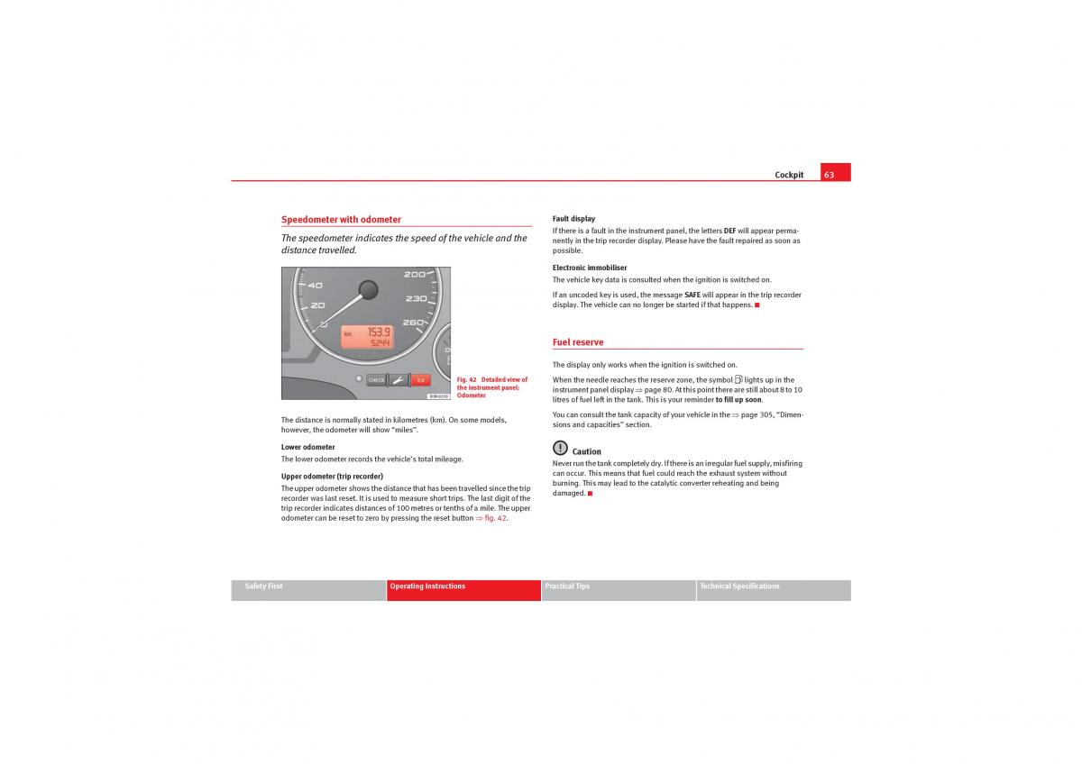 Seat Exeo owners manual / page 65