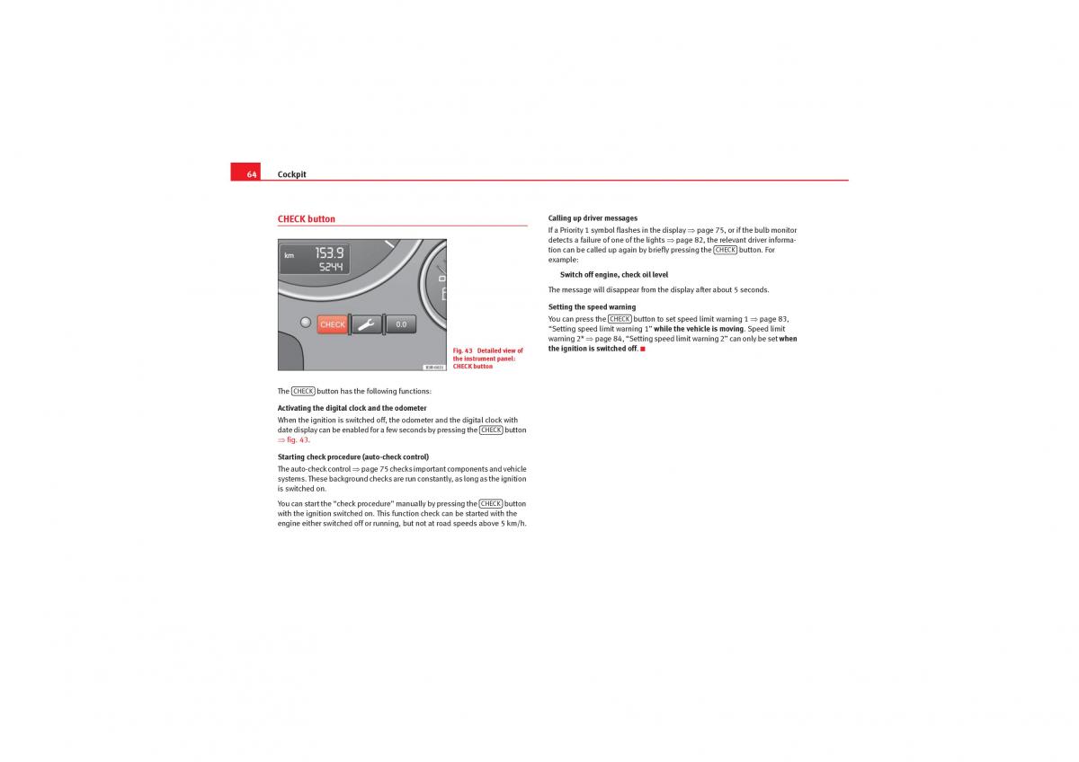 manual  Seat Exeo owners manual / page 66