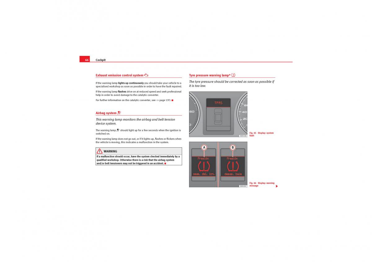 manual  Seat Exeo owners manual / page 68