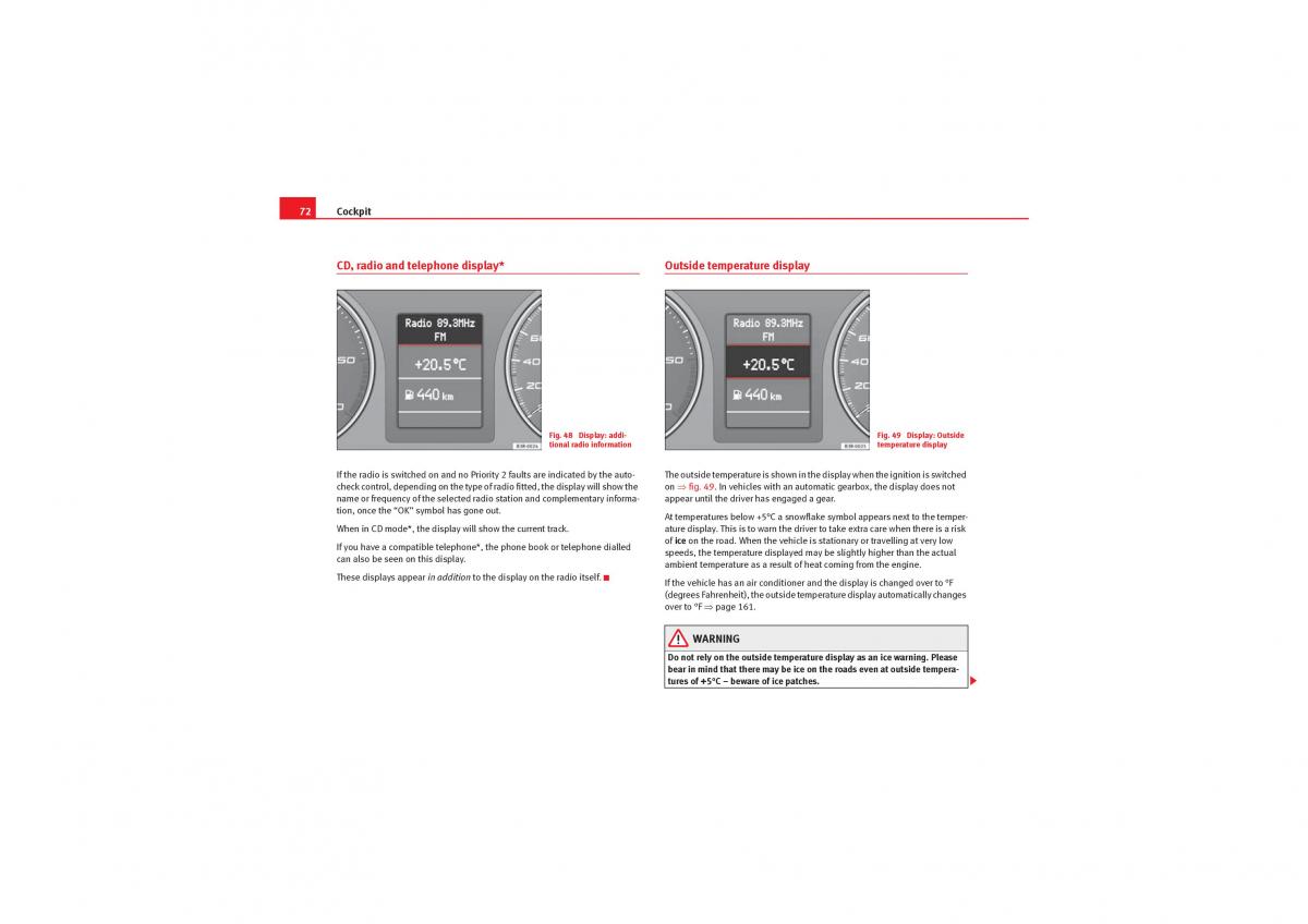 Seat Exeo owners manual / page 74