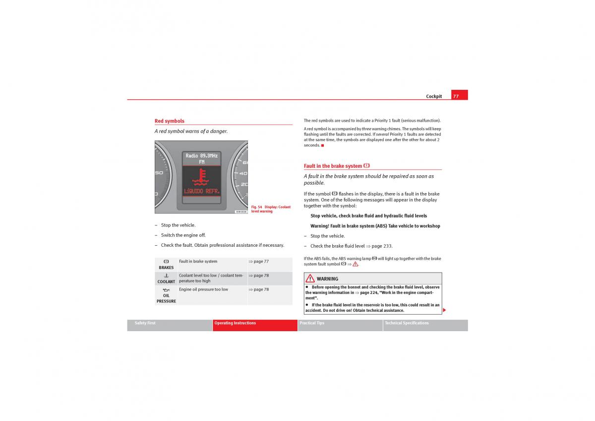 manual  Seat Exeo owners manual / page 79