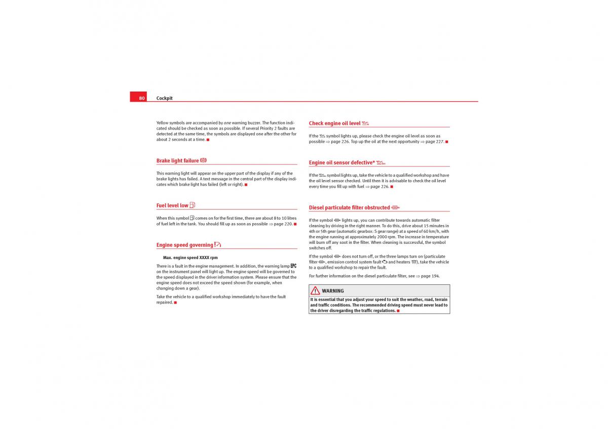 manual  Seat Exeo owners manual / page 82