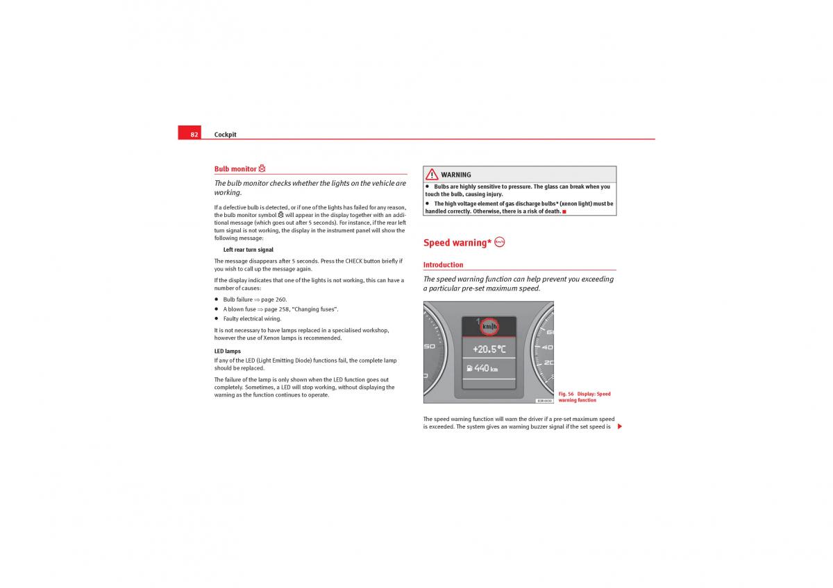 manual  Seat Exeo owners manual / page 84