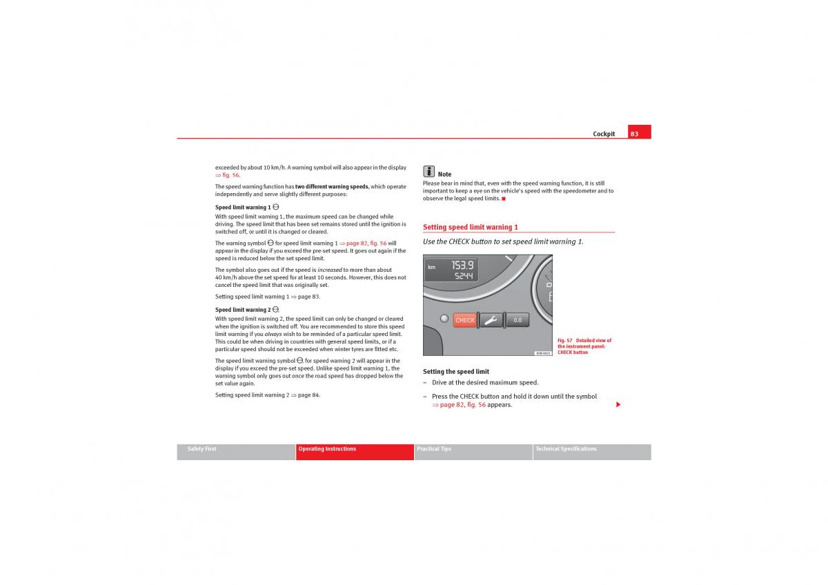 manual  Seat Exeo owners manual / page 85