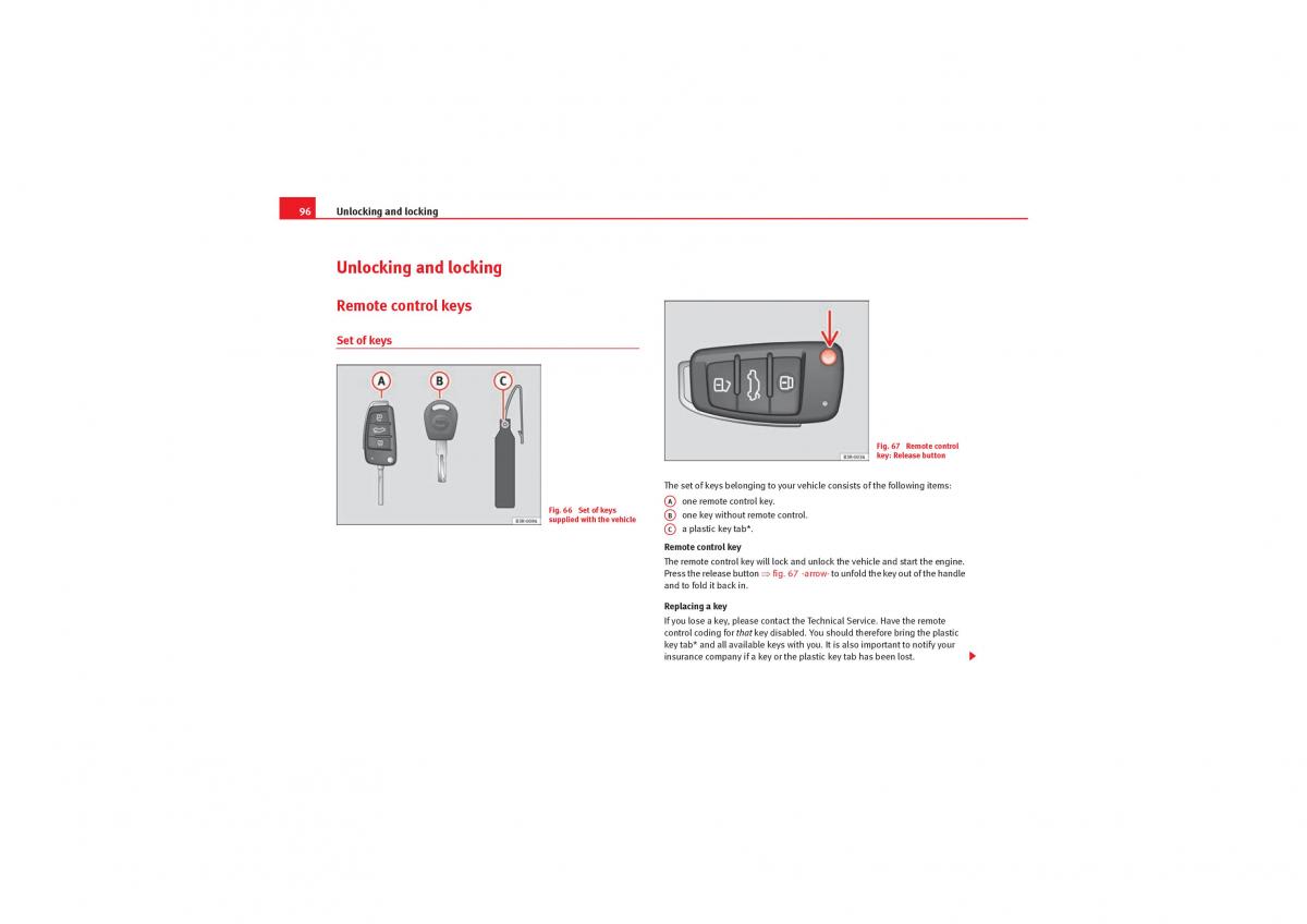 manual  Seat Exeo owners manual / page 98