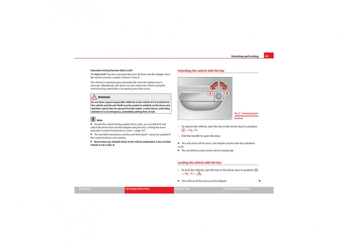 manual  Seat Exeo owners manual / page 101