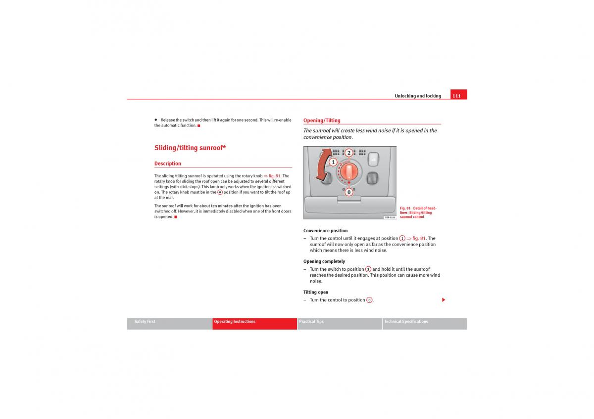 manual  Seat Exeo owners manual / page 113