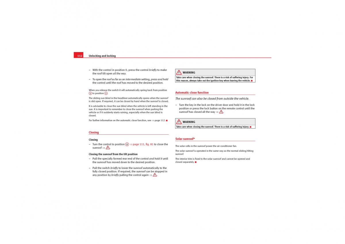 manual  Seat Exeo owners manual / page 114