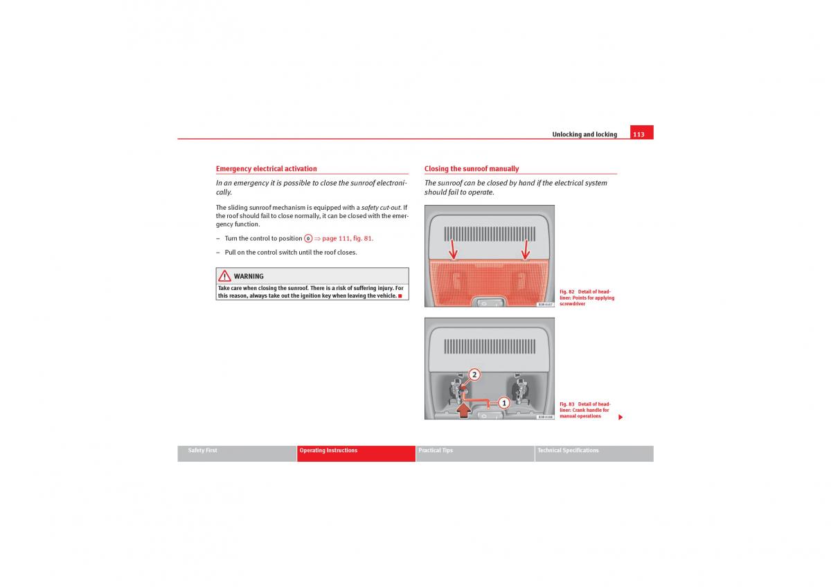 manual  Seat Exeo owners manual / page 115