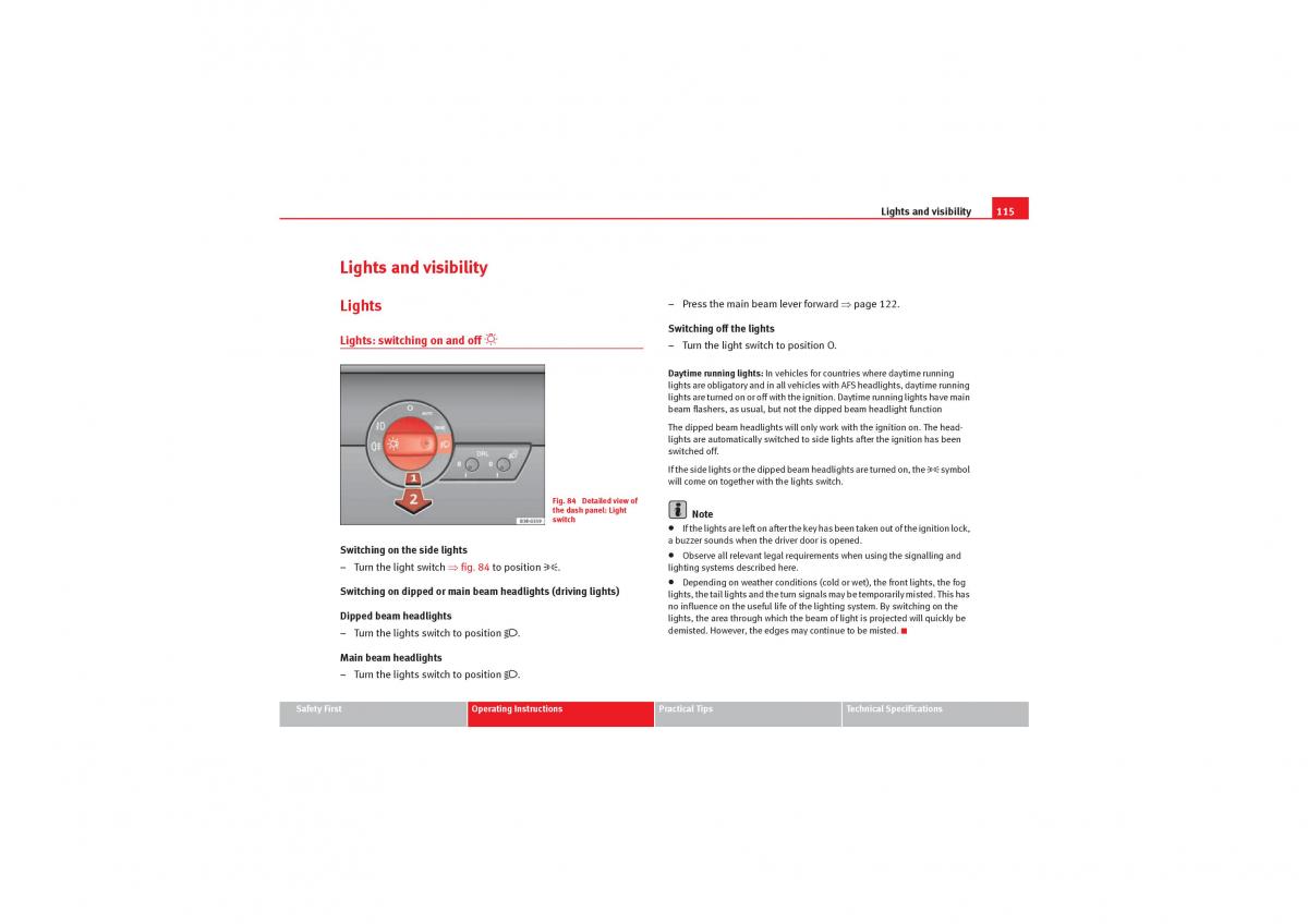 manual  Seat Exeo owners manual / page 117