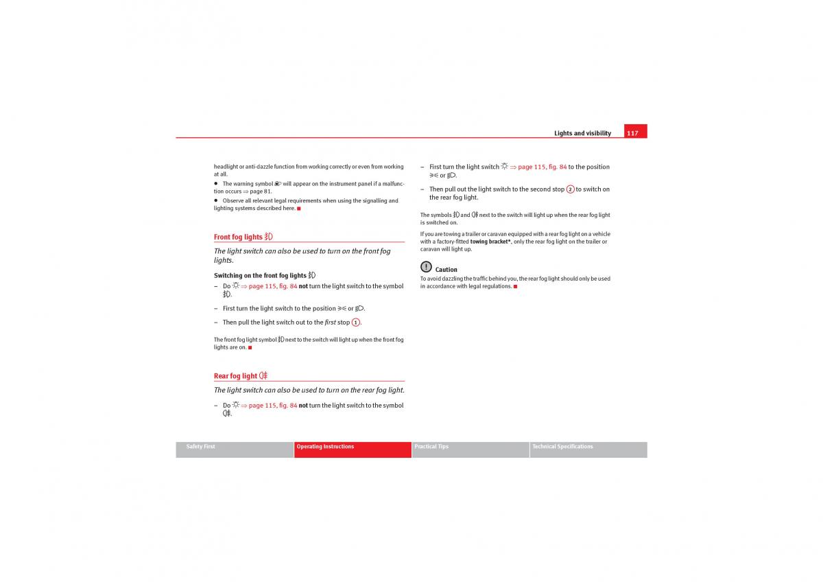 manual  Seat Exeo owners manual / page 119