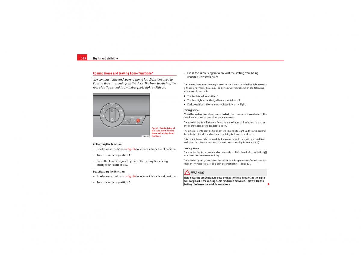 manual  Seat Exeo owners manual / page 120