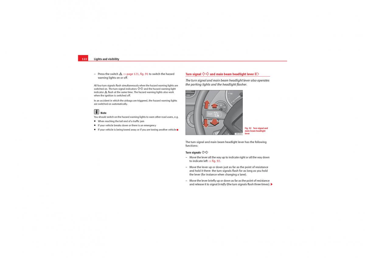 manual  Seat Exeo owners manual / page 124