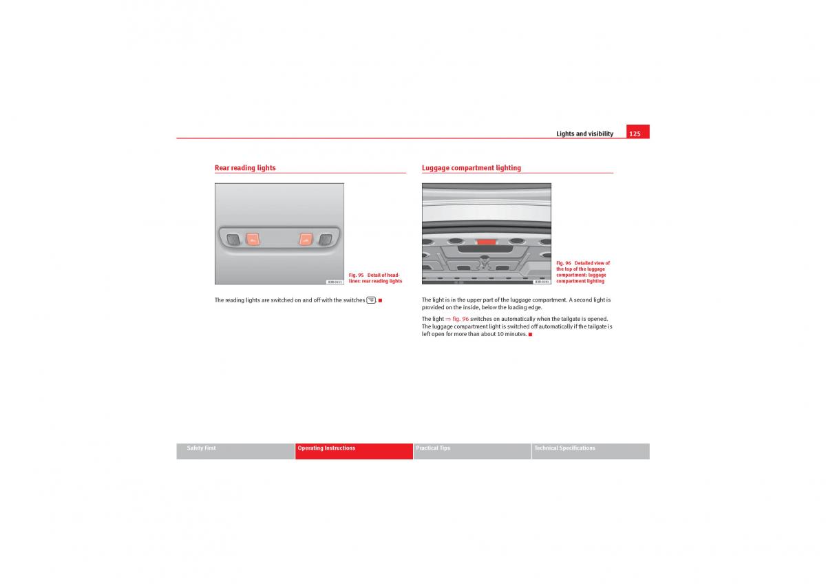 manual  Seat Exeo owners manual / page 127