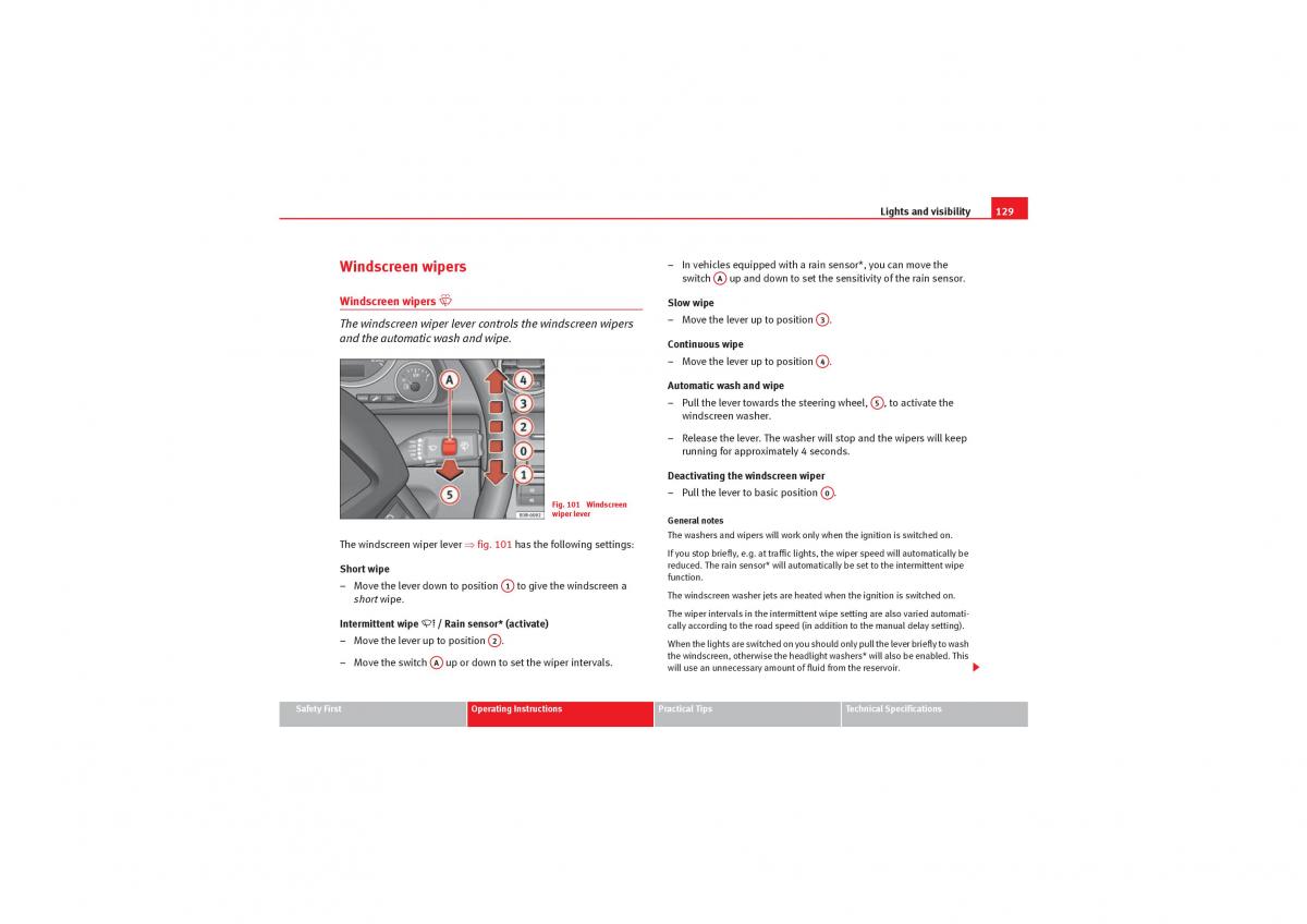 manual  Seat Exeo owners manual / page 131