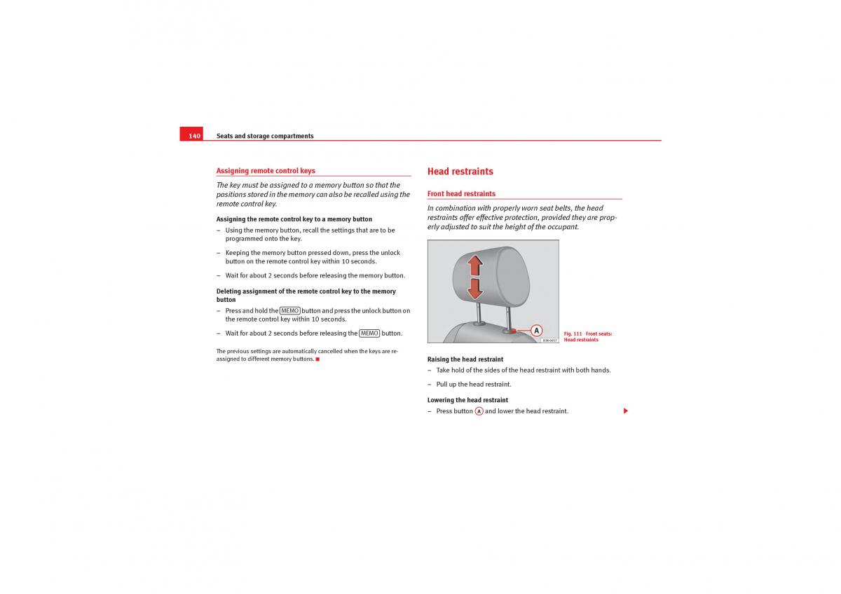 Seat Exeo owners manual / page 142