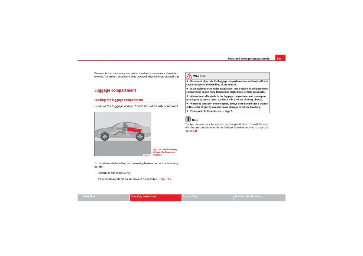 manual  Seat Exeo owners manual / page 145