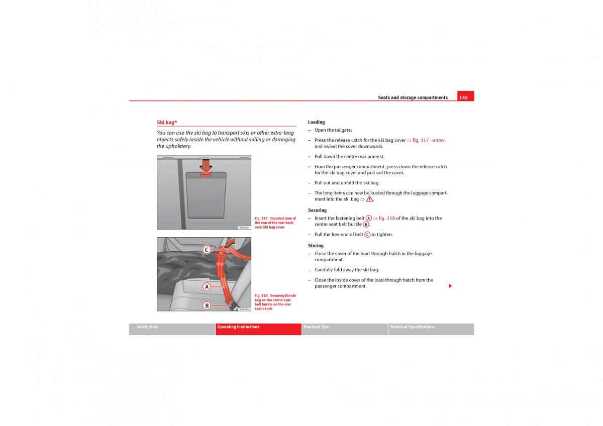 manual  Seat Exeo owners manual / page 147