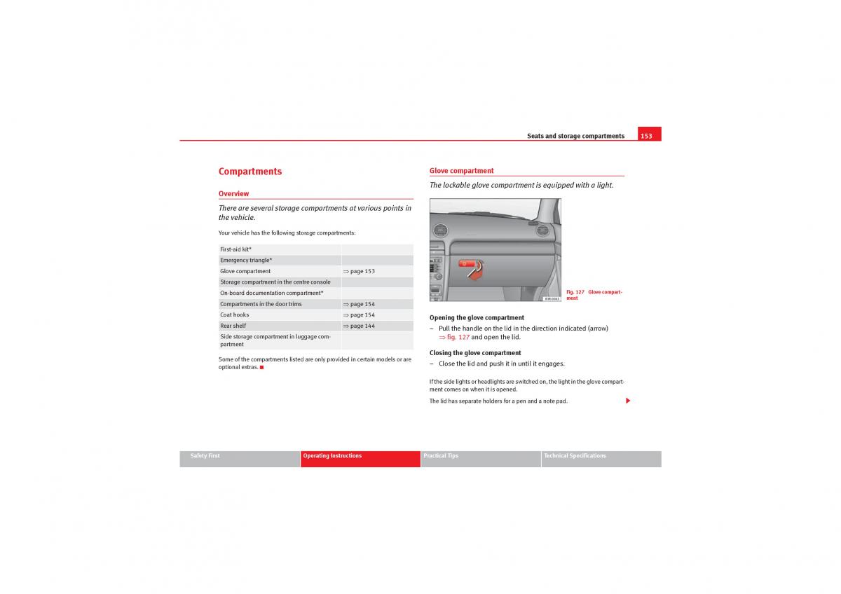 manual  Seat Exeo owners manual / page 155