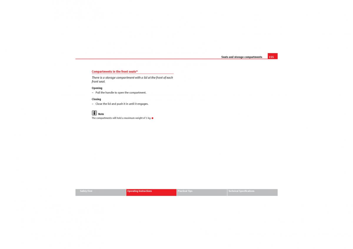 manual  Seat Exeo owners manual / page 157