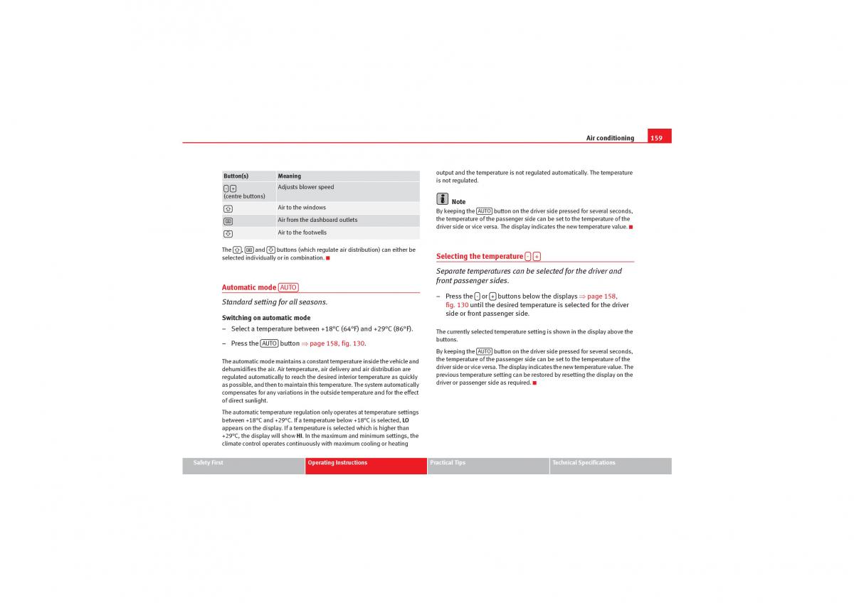 manual  Seat Exeo owners manual / page 161