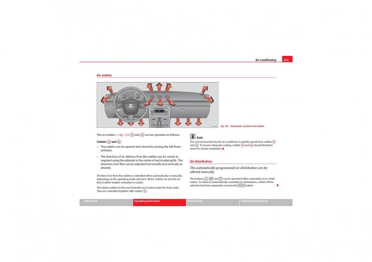 manual  Seat Exeo owners manual / page 165