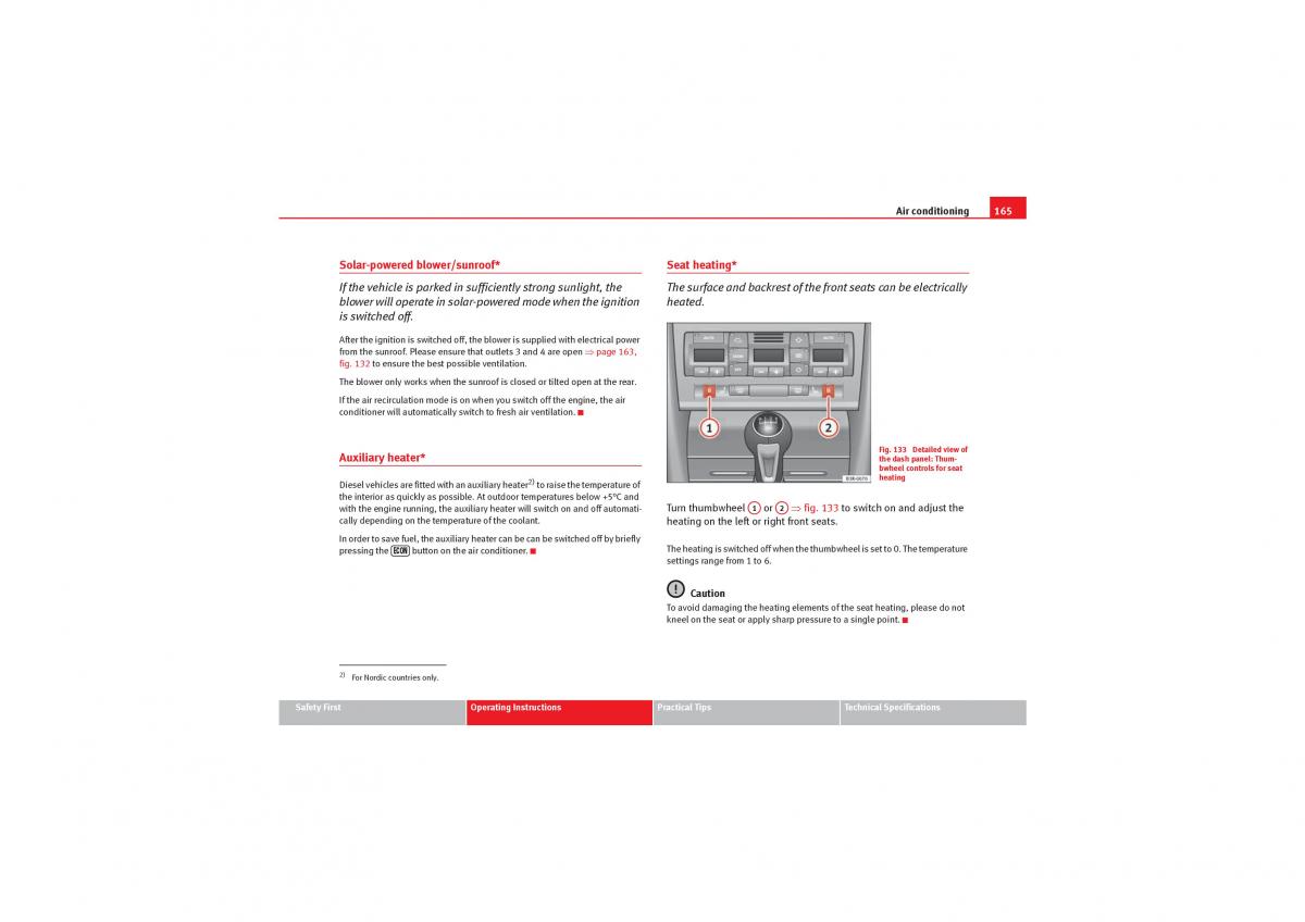 manual  Seat Exeo owners manual / page 167