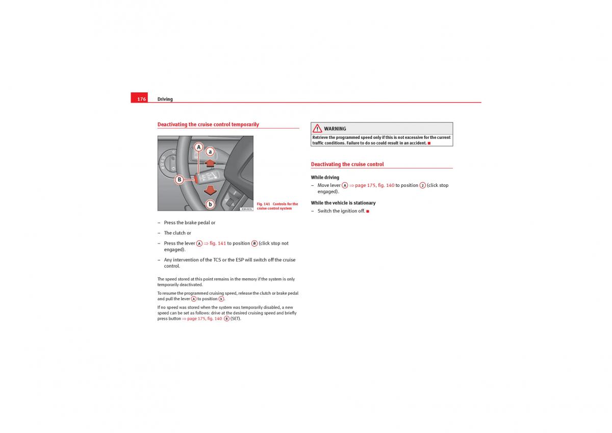 manual  Seat Exeo owners manual / page 178