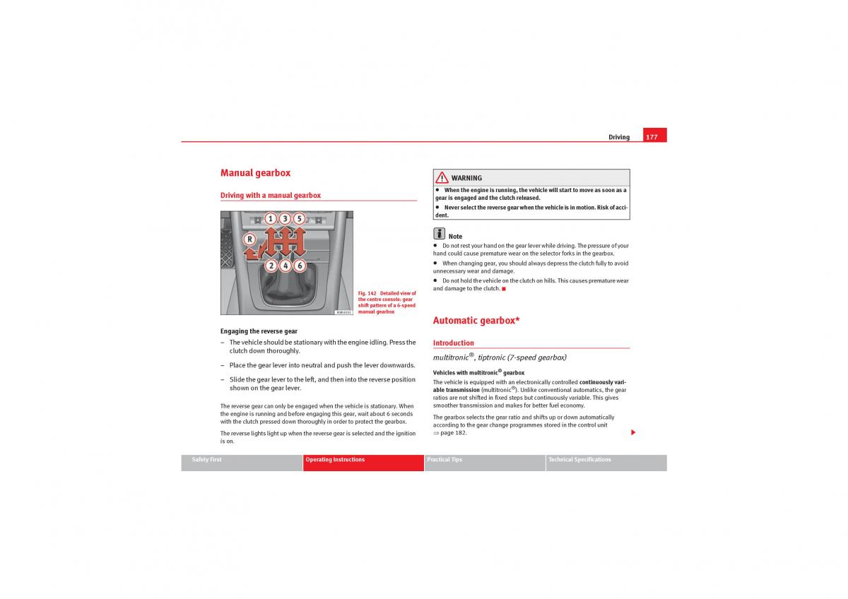 manual  Seat Exeo owners manual / page 179