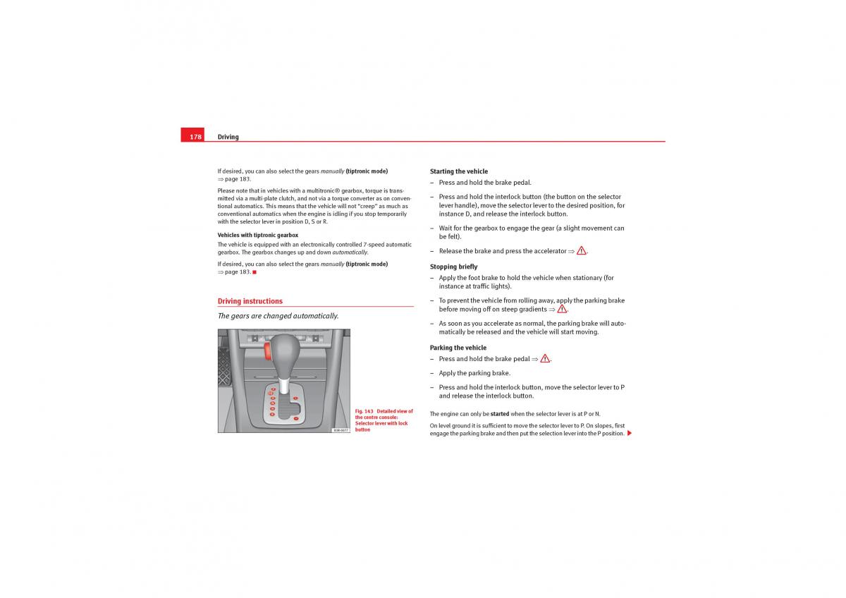 manual  Seat Exeo owners manual / page 180