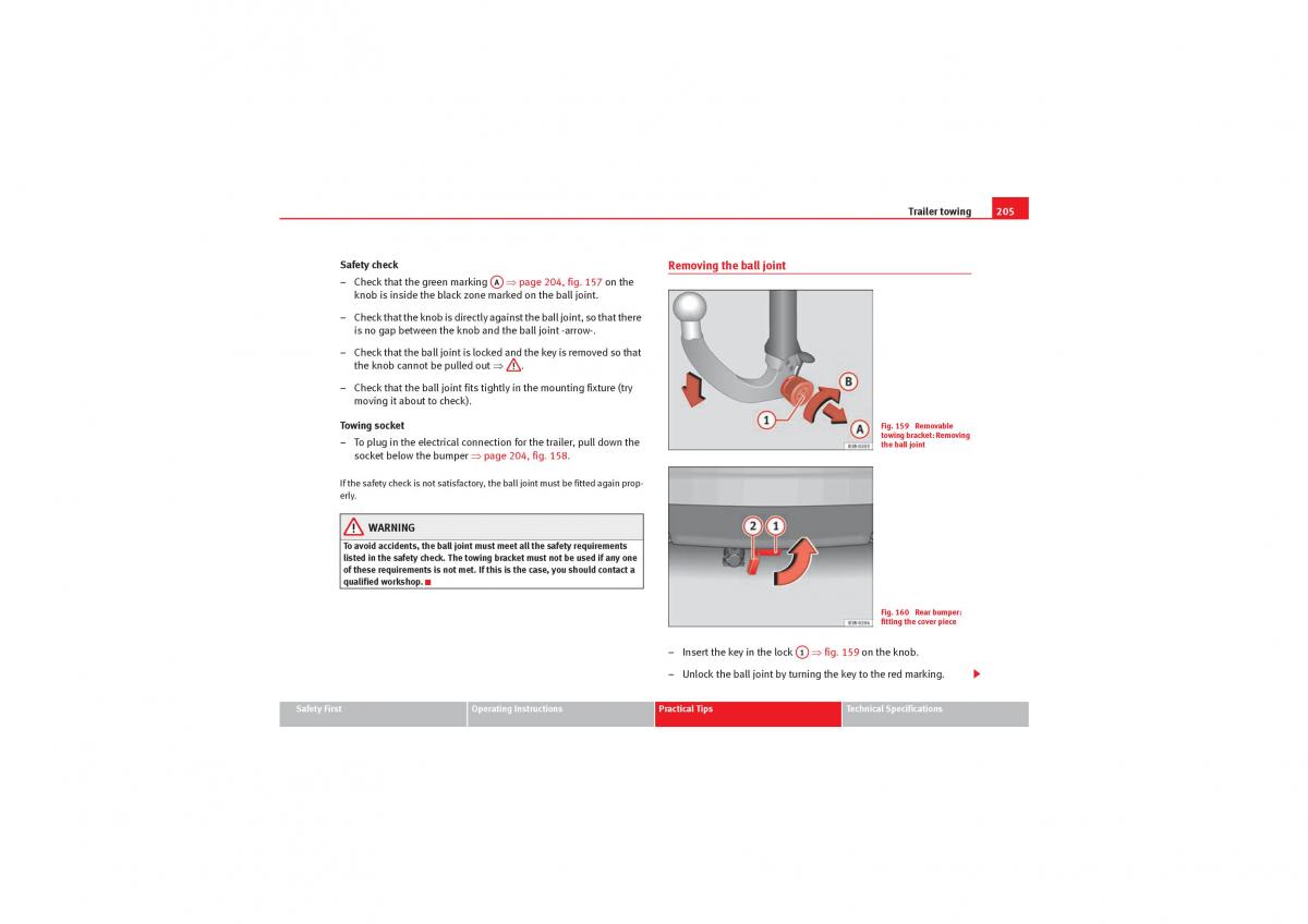 manual  Seat Exeo owners manual / page 207