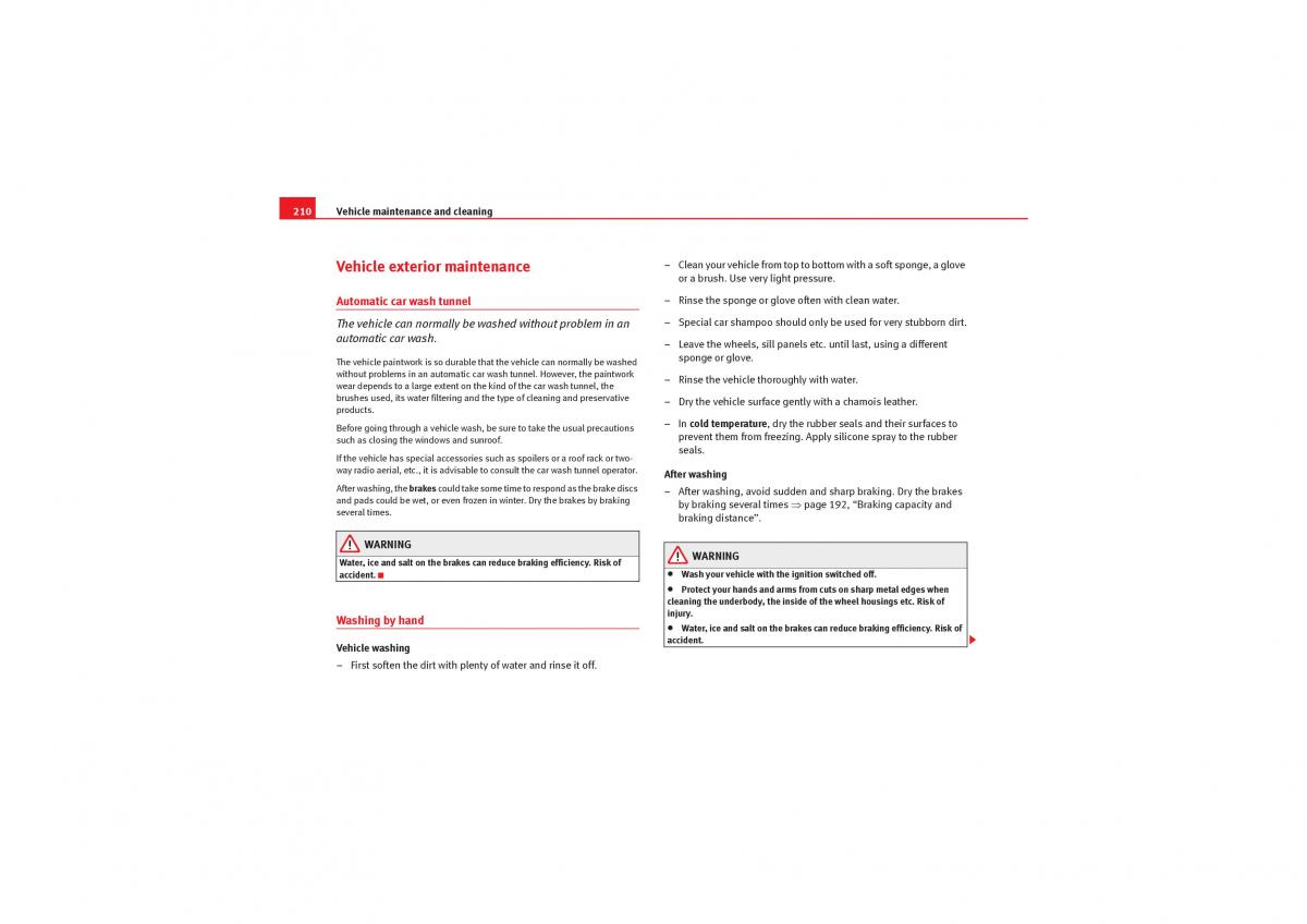 manual  Seat Exeo owners manual / page 212