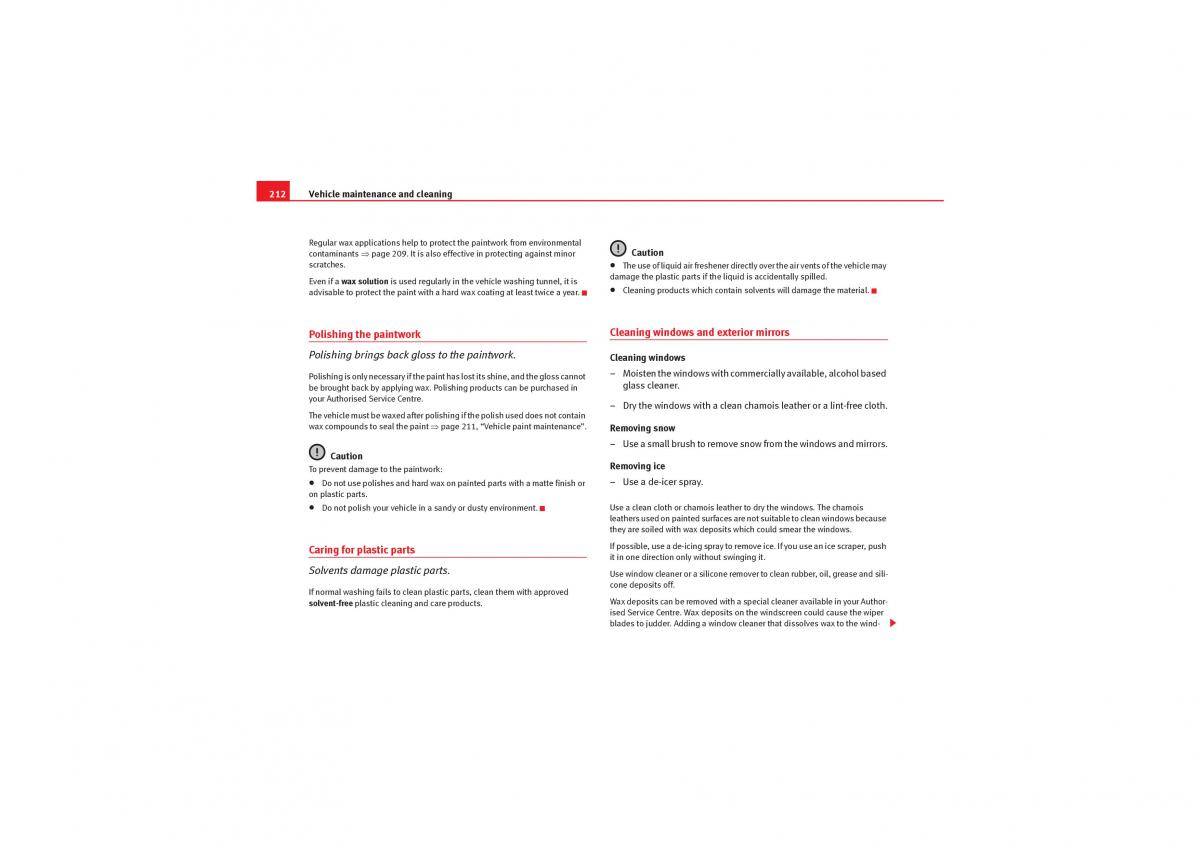 manual  Seat Exeo owners manual / page 214