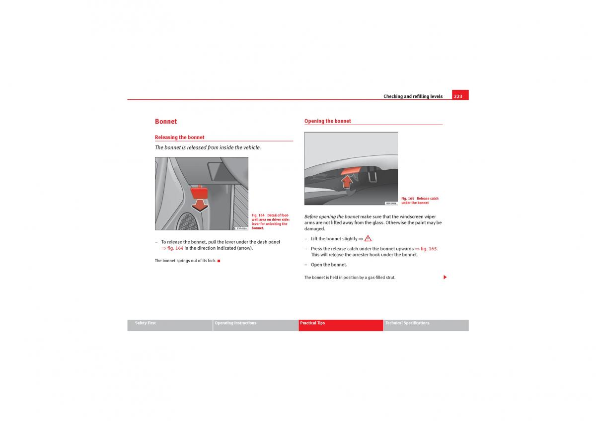 manual  Seat Exeo owners manual / page 225