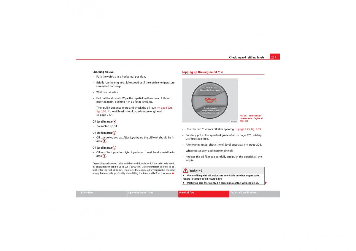 manual  Seat Exeo owners manual / page 229