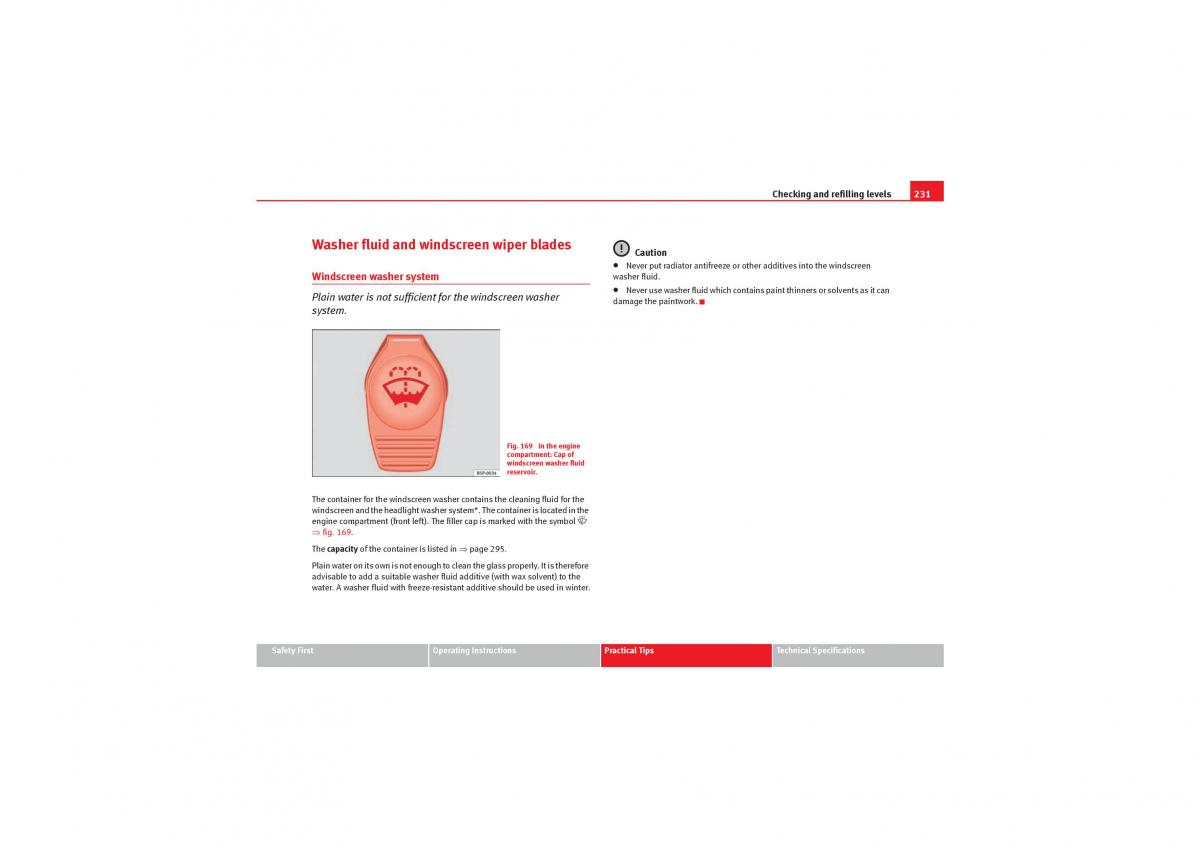 manual  Seat Exeo owners manual / page 233