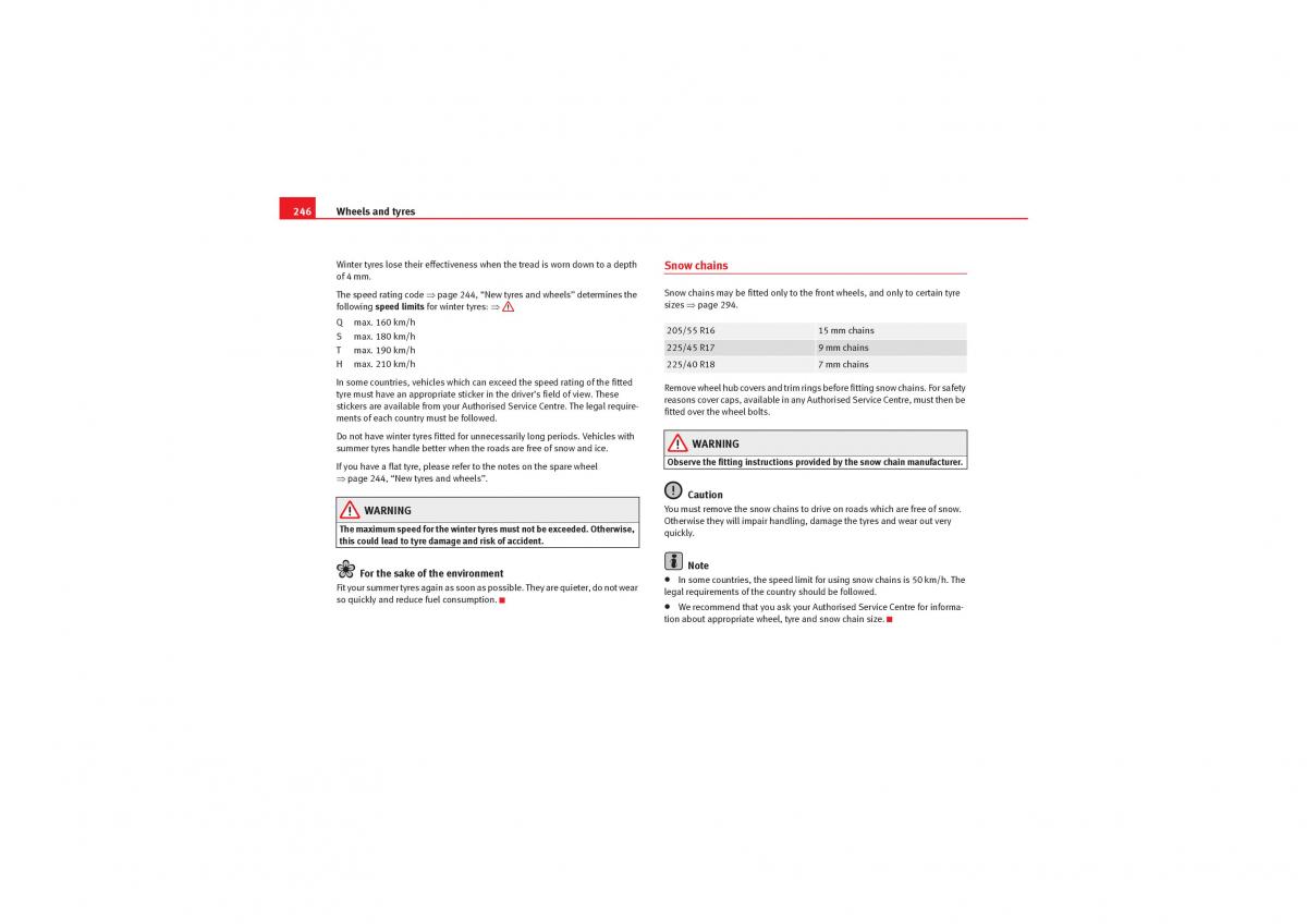 manual  Seat Exeo owners manual / page 248