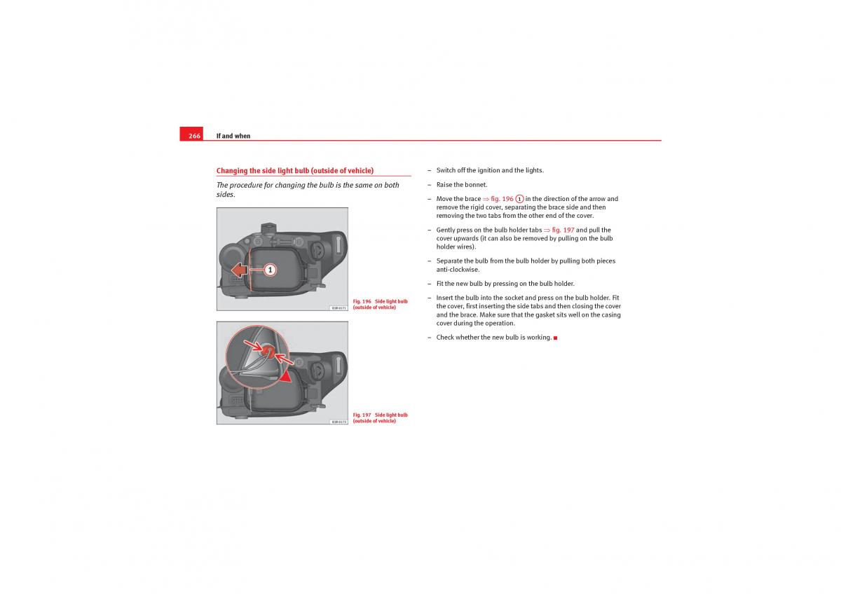 manual  Seat Exeo owners manual / page 268