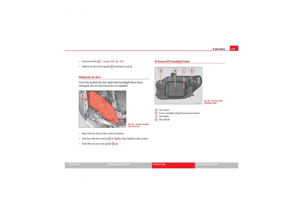 manual  Seat Exeo owners manual / page 271