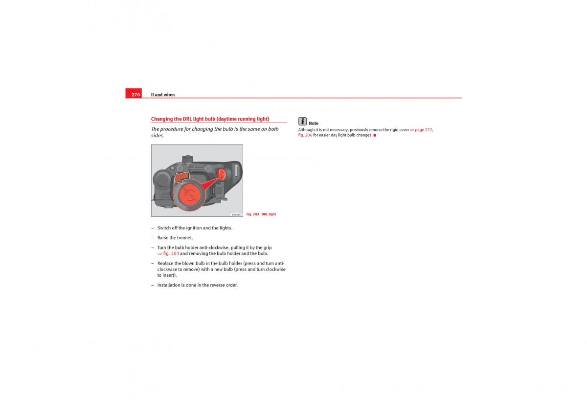 manual  Seat Exeo owners manual / page 272