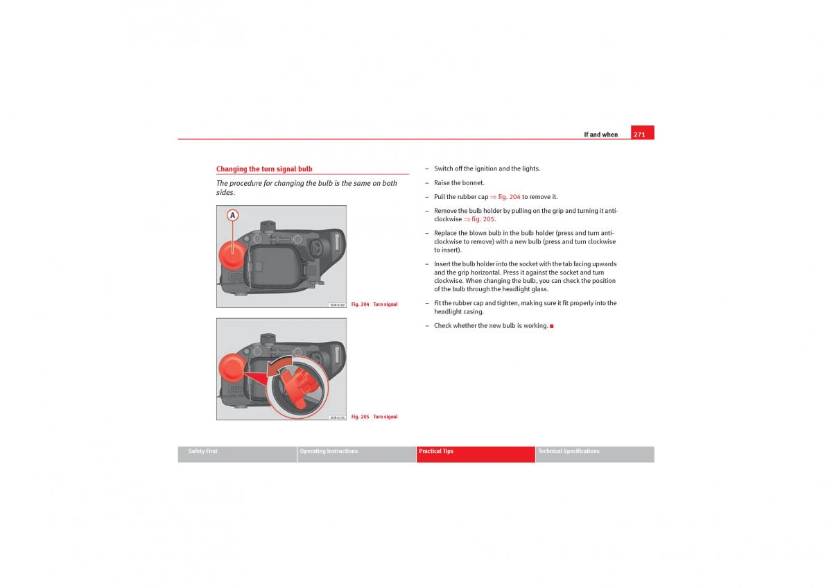 manual  Seat Exeo owners manual / page 273