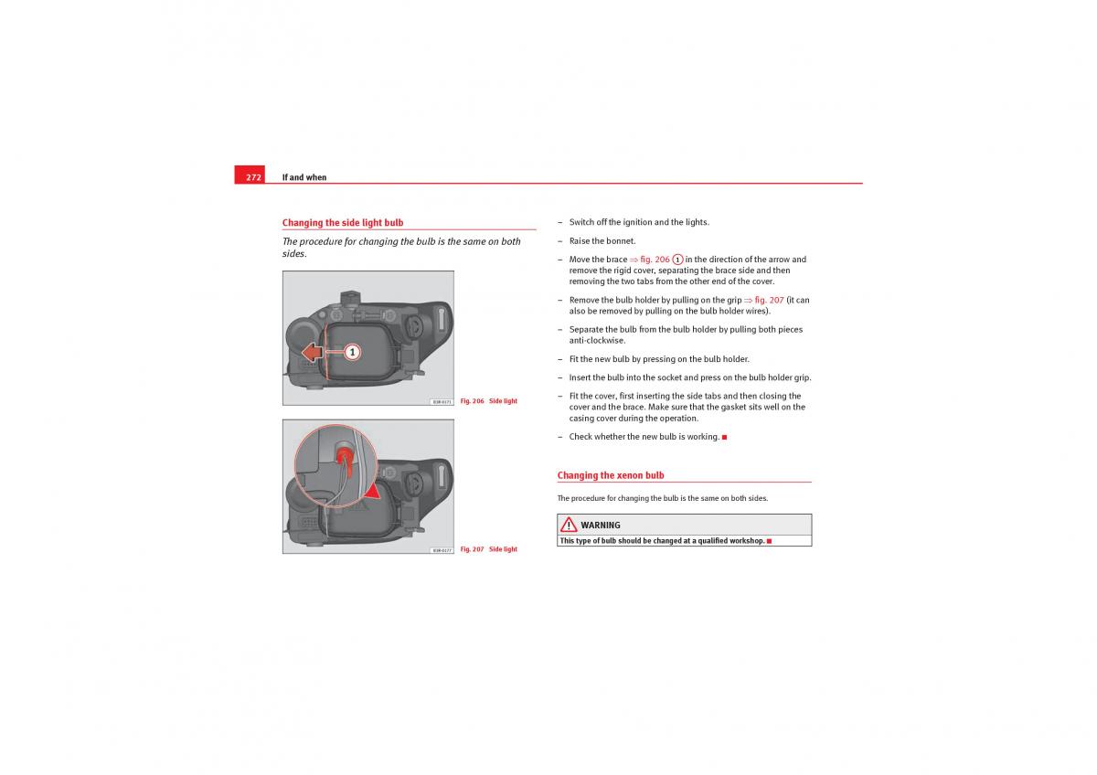 manual  Seat Exeo owners manual / page 274