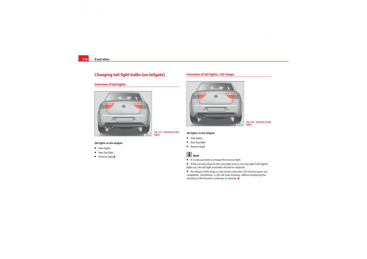 manual  Seat Exeo owners manual / page 280