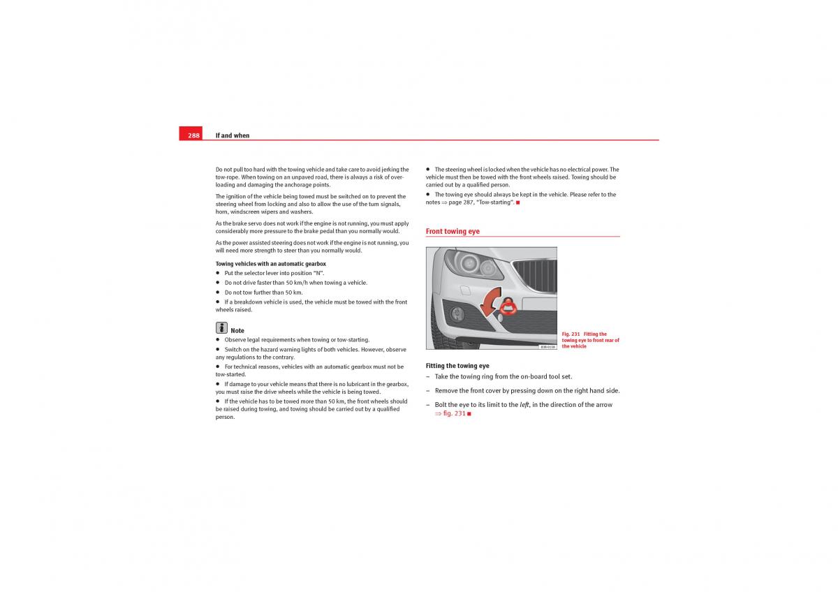 manual  Seat Exeo owners manual / page 290