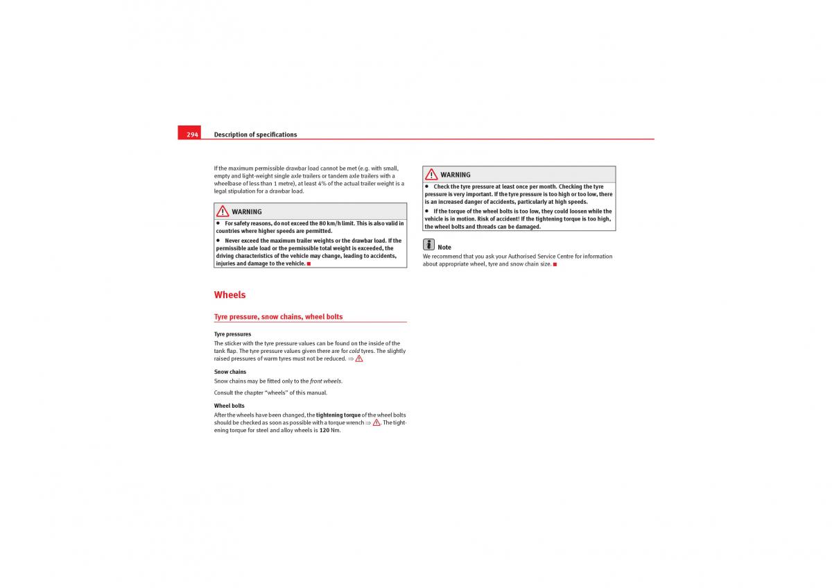 manual  Seat Exeo owners manual / page 296