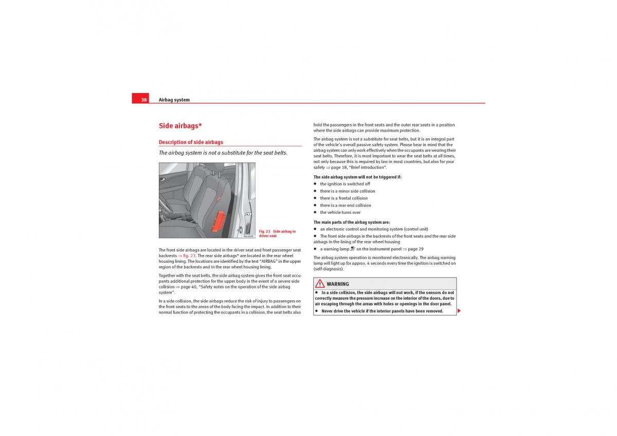 manual  Seat Exeo owners manual / page 40