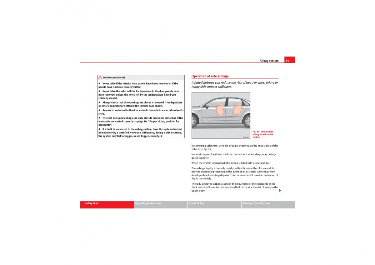 manual  Seat Exeo owners manual / page 41