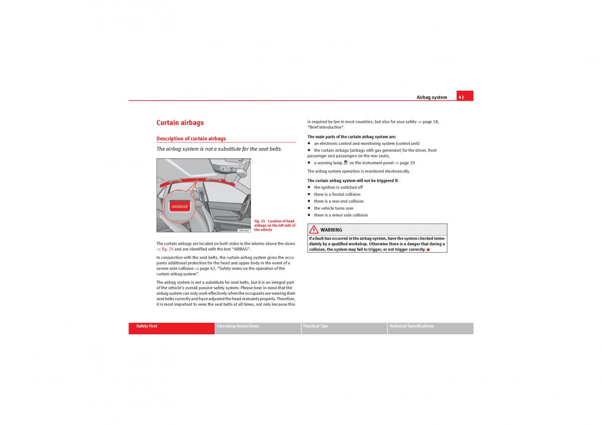 manual  Seat Exeo owners manual / page 43